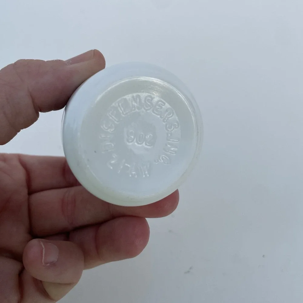 Vintage Dispensers Inc replacement white glass blue flower pepper shaker